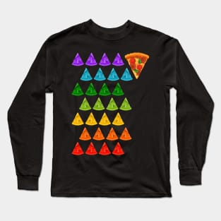 Pizza raimbow Long Sleeve T-Shirt